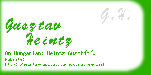 gusztav heintz business card